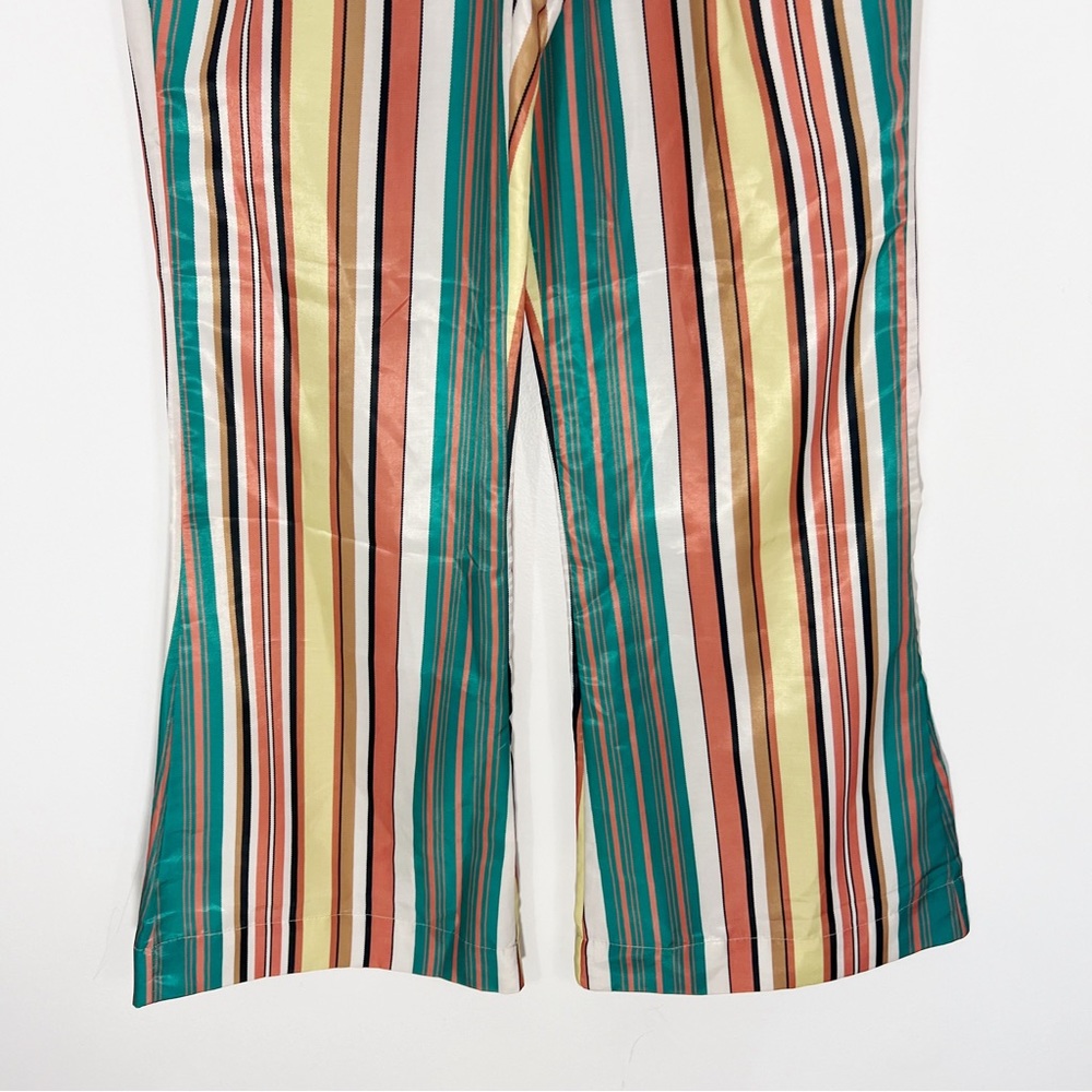 Anthropologie Tiny Camelia Wide Leg Striped High Rise Pants Size 4 Retro Groovy - Picture 4 of 12